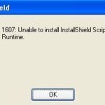 Fix the error - 1607: Can't Install InstallShield Scripting Runtime