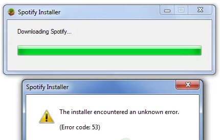 The Spotify installation error code 53 in Windows has been resolved