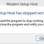modern setup host error