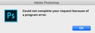 Fix the fact that Photoshop can't create or open files