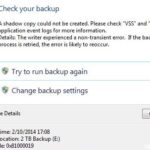 Fixed Windows 10 backup error code: 0x81000019