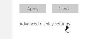 Fixing missing advanced display settings in Windows 10