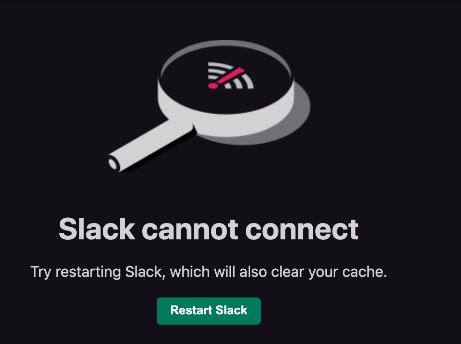 How to fix the fact that Slack doesn't connect to the Internet