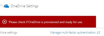 What causes the "OneDrive is not intended for this user" error?