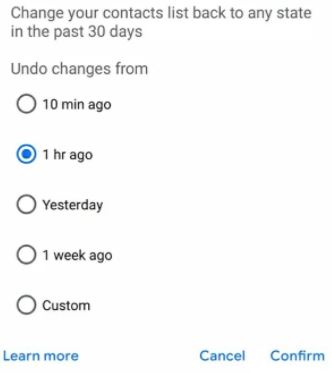 How to recover contacts deleted from Google