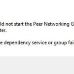 How to fix the error: The Dependency Service or Group Failed to Start