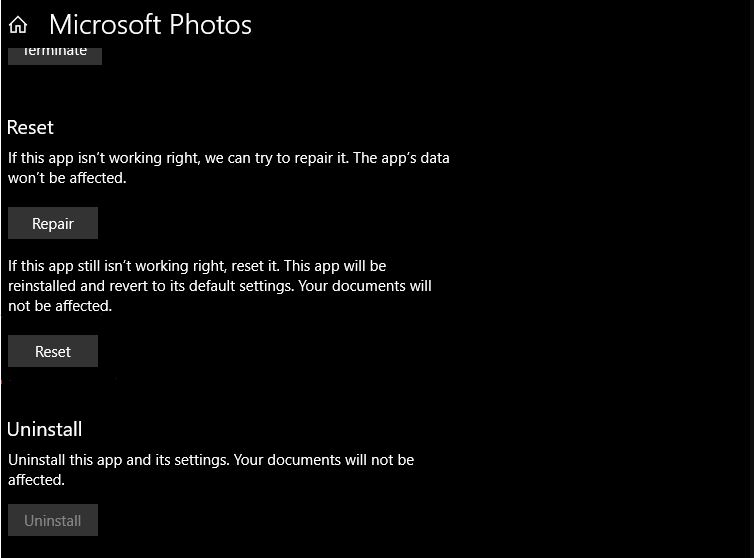 To fix a file system error in the Photos app in Windows 10