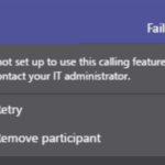 Fixed : You are not configured to use this calling feature