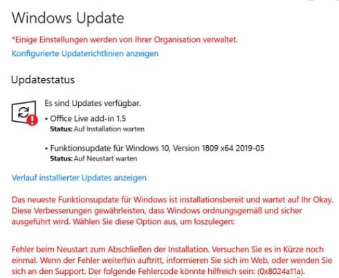 How to fix the Windows Update error 0x8024a11a