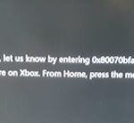 Xbox One error code 0X80070BFA